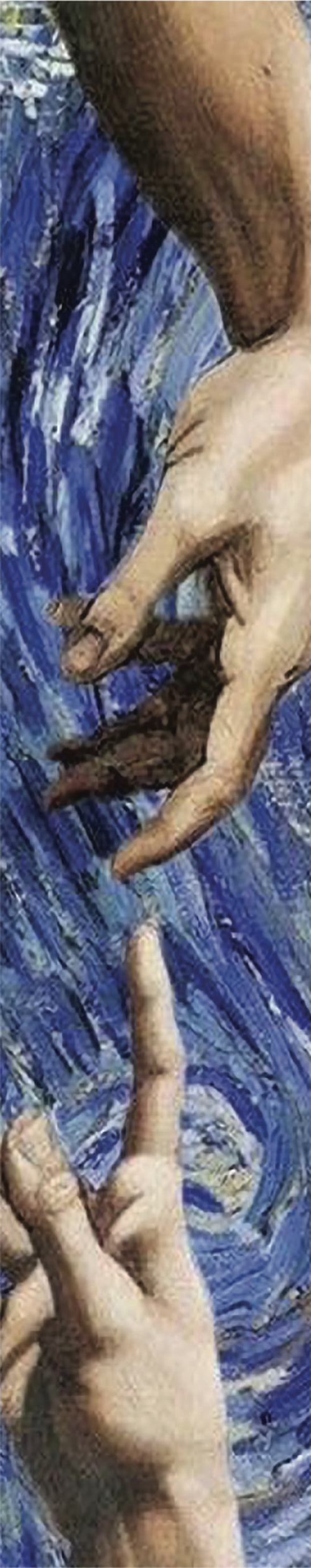 Van Gogh Hands bookmark by Ḥāl, design side